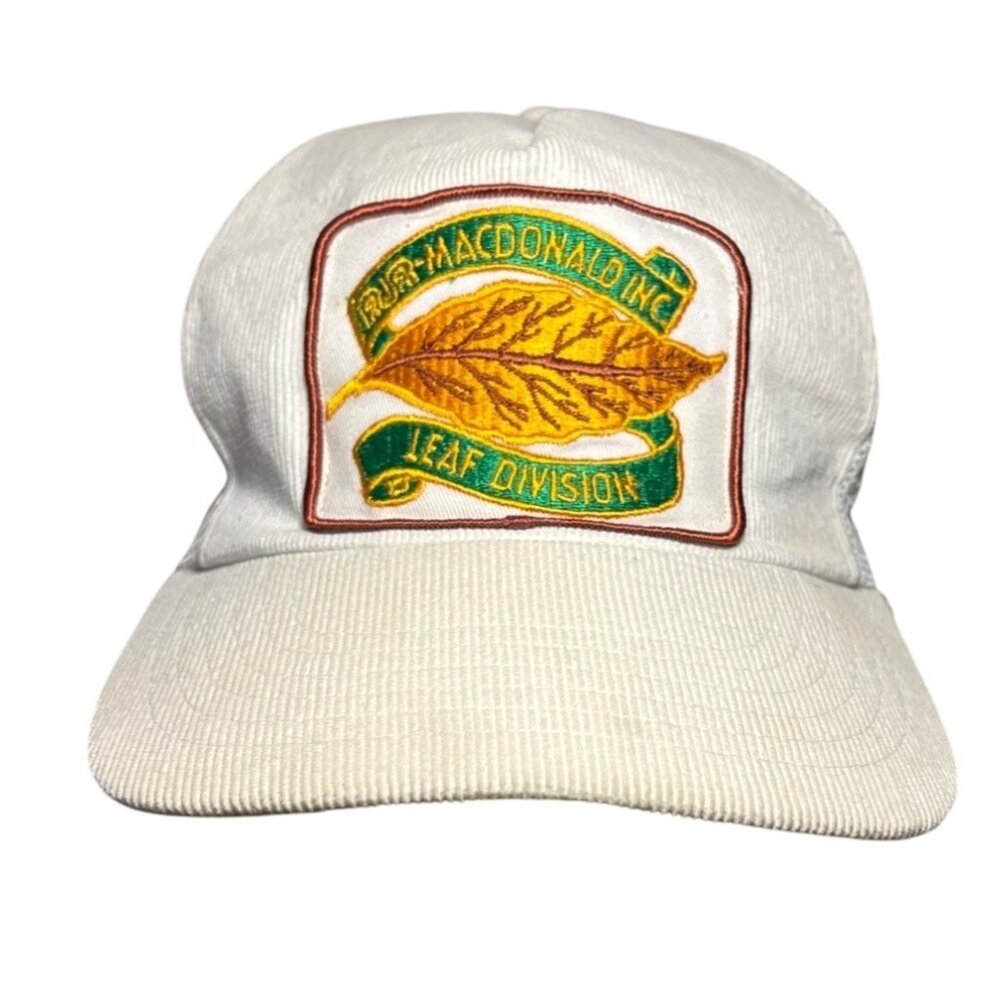 Tobacco Leaf Hat R.J.R. MacDonald Inc Leaf Embroidered Logo Snapback Mesh